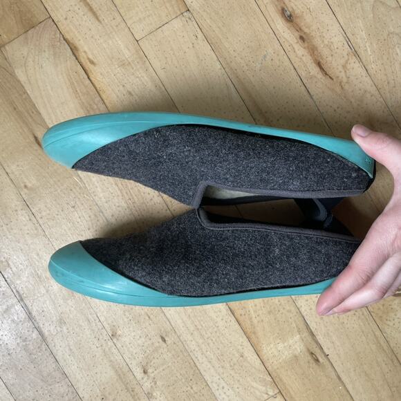 Mahabi Curve Slippers/Shoes Gray Wool Size EU 39 US Women's 8-8.5 - Picture 8 of 10